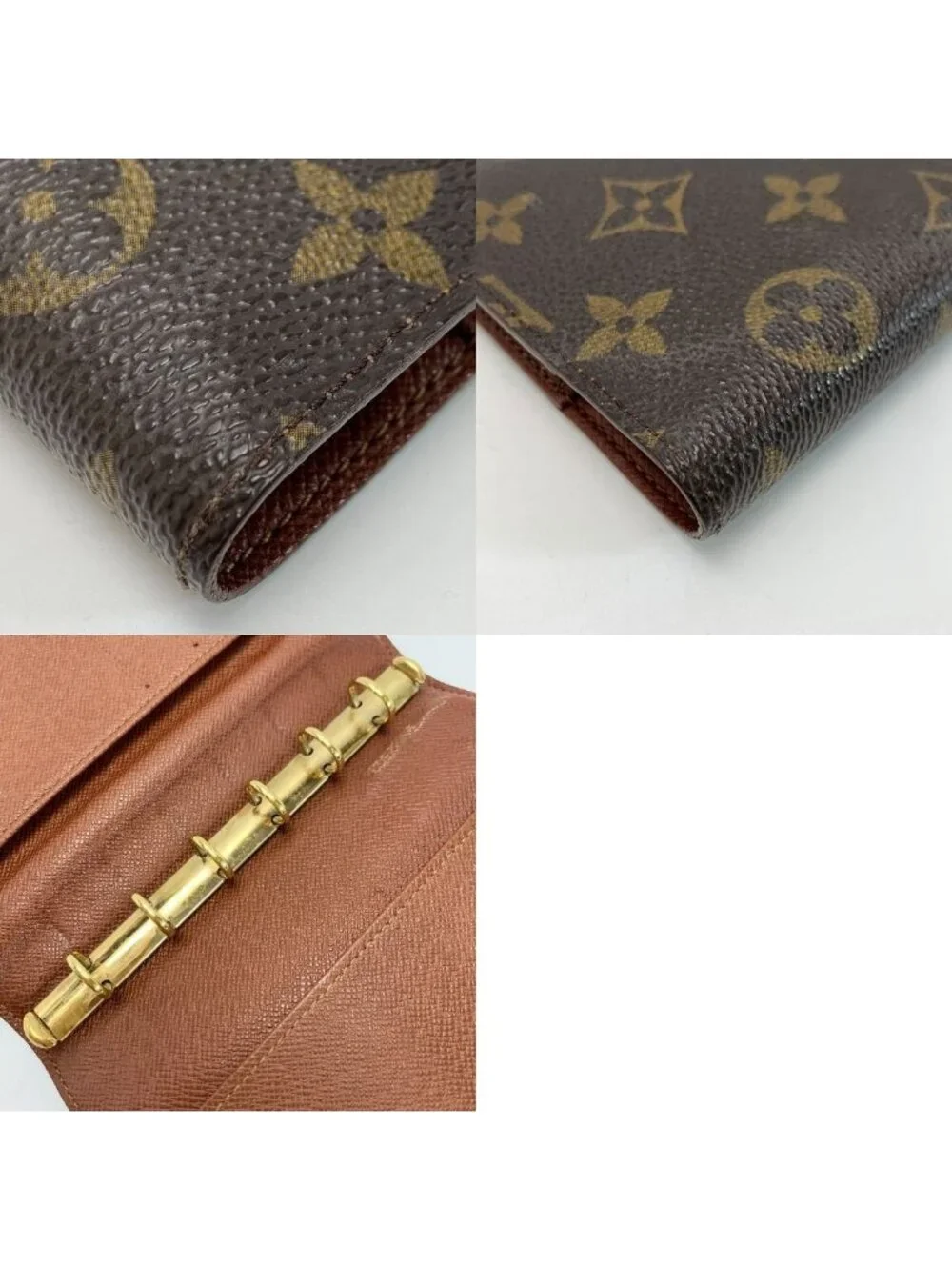 Louis Vuitton Monogram Agenda PM Notebook Cover Gold Hardware